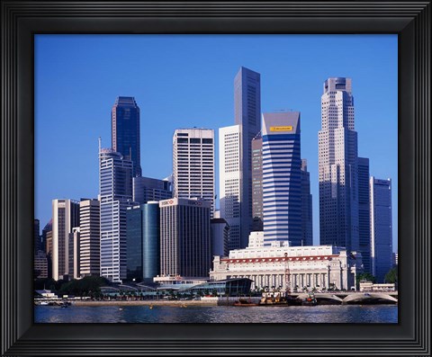 Framed Singapore Skyline Print