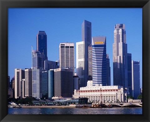 Framed Singapore Skyline Print