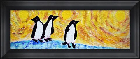 Framed Starry Night Penguin II Print