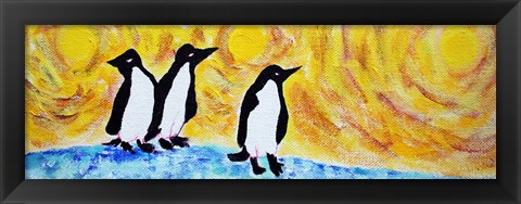 Framed Starry Night Penguin II Print