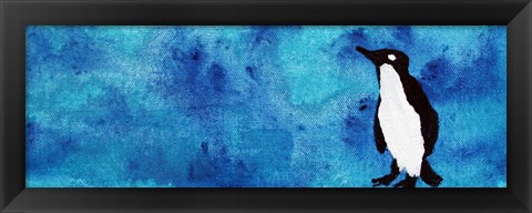 Framed Blue Penguin II Print