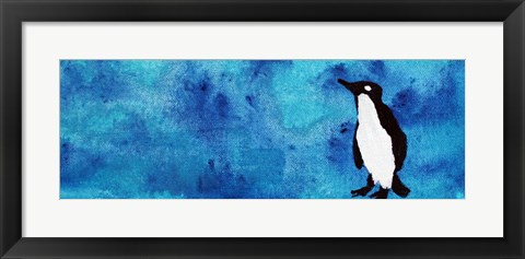 Framed Blue Penguin II Print