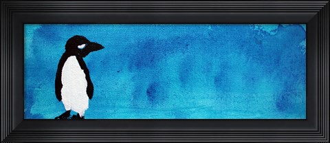Framed Blue Penguin III Print