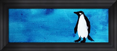 Framed Blue Penguin IV Print