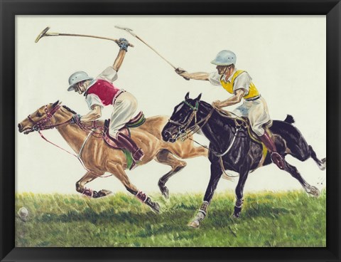 Framed Polo action Print