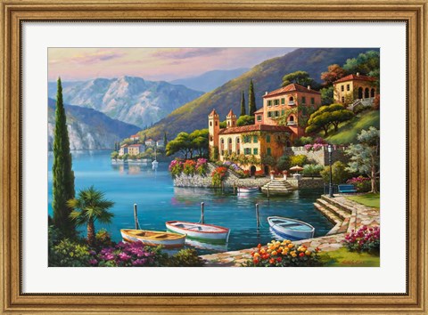 Framed Villa Bella Vista Print