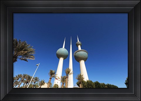 Framed Kuwait, Kuwait City, Kuwait Towers Print