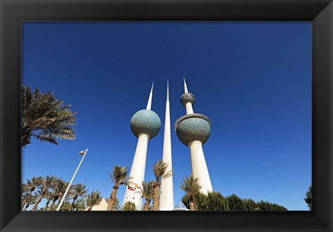 Framed Kuwait, Kuwait City, Kuwait Towers Print