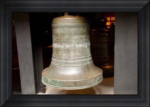 Framed China, Macau Museum of Macau Bronze bell cast Print