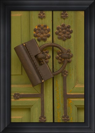Framed Metal Door Lock, Changgyeonggung Palace Complex, Seoul, South Korea Print