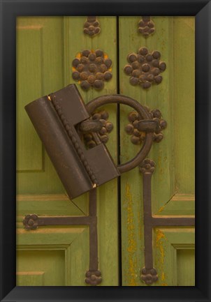 Framed Metal Door Lock, Changgyeonggung Palace Complex, Seoul, South Korea Print