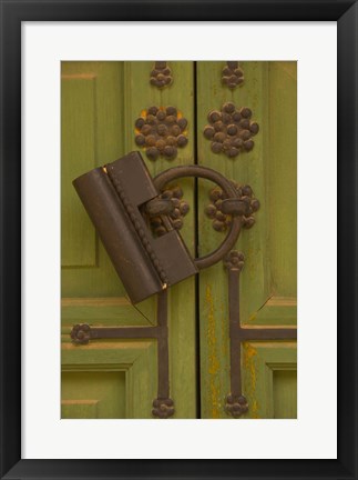 Framed Metal Door Lock, Changgyeonggung Palace Complex, Seoul, South Korea Print