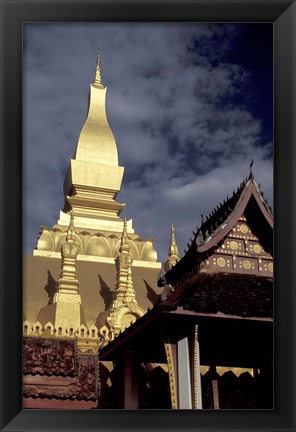 Framed Pha That Luang (Great Stupa), Vientiane, Laos Print