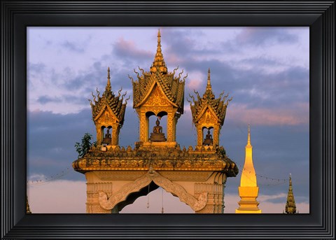 Framed Asia, Laos, Vientiane, That Luang Temple Print