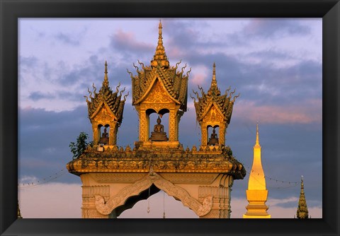 Framed Asia, Laos, Vientiane, That Luang Temple Print