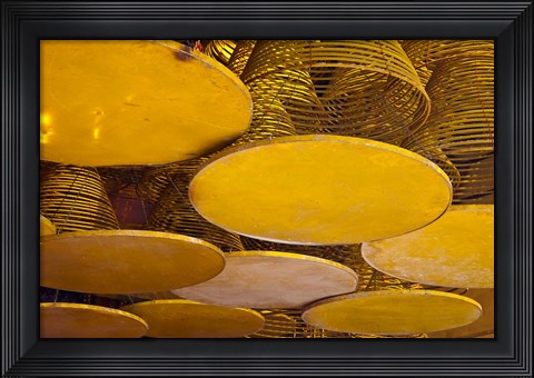 Framed A-Ma Temple Incense, Macau, China Print