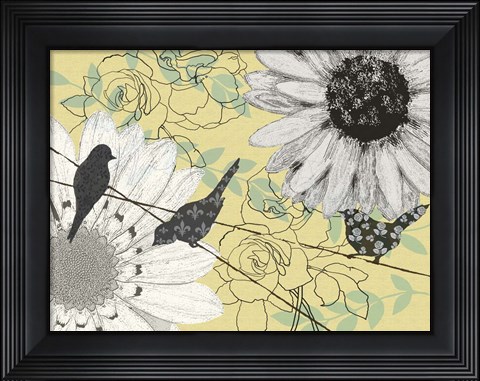 Framed Birds on a Wire I Print