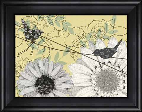 Framed Birds on a Wire II Print