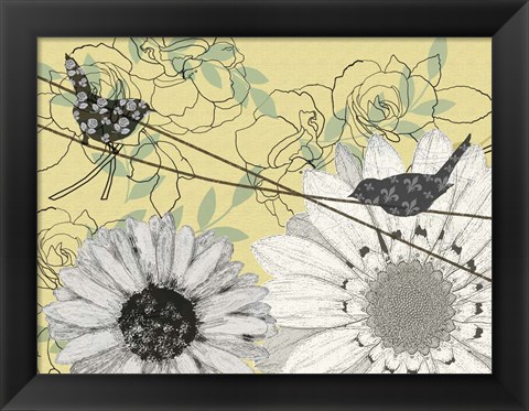 Framed Birds on a Wire II Print