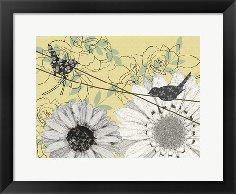 Framed Birds on a Wire II Print