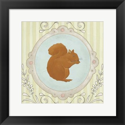 Framed Forest Cameo I Print