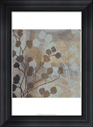 Framed Spa Blue &amp; Gold I Print