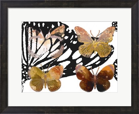 Framed Layered Butterflies III Print