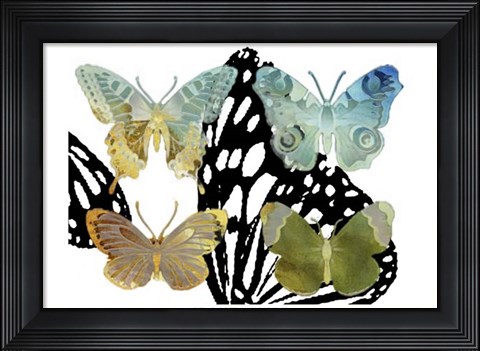 Framed Layered Butterflies IV Print