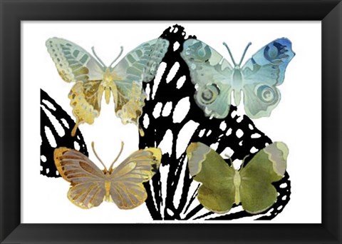 Framed Layered Butterflies IV Print