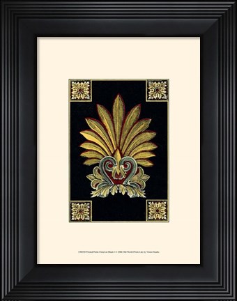Framed Petite Finial on Black I Print