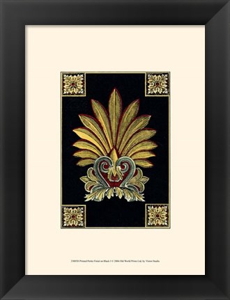 Framed Petite Finial on Black I Print