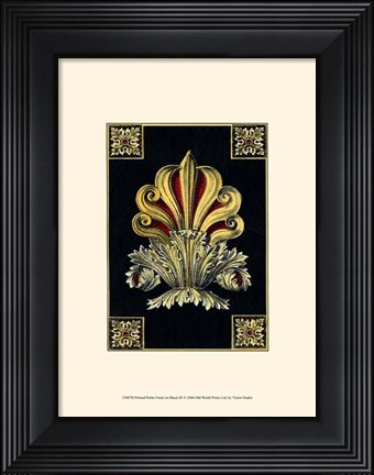 Framed Petite Finial on Black III Print