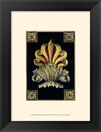 Framed Petite Finial on Black III Print