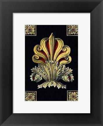 Framed Petite Finial on Black III Print