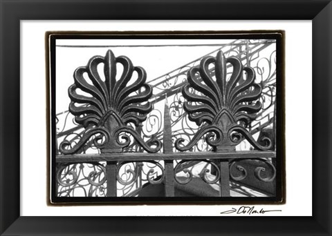 Framed Wrought Iron Elegance I Print