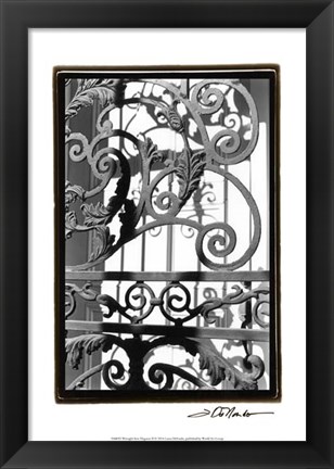 Framed Wrought Iron Elegance II Print