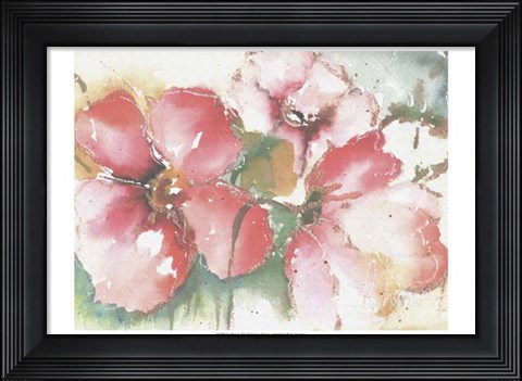 Framed Soft Poppies II Print
