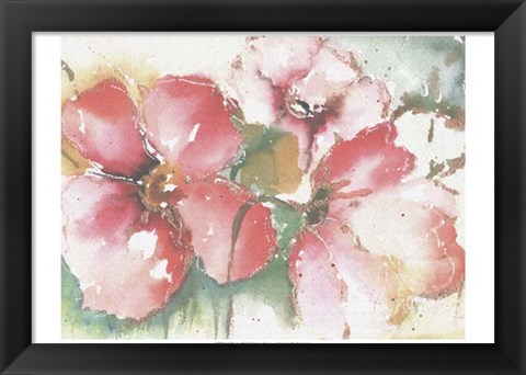 Framed Soft Poppies II Print