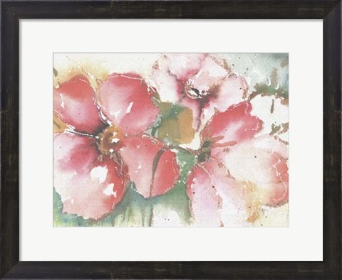 Framed Soft Poppies II Print