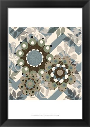 Framed Chambray Rosettes &amp; Finials I Print