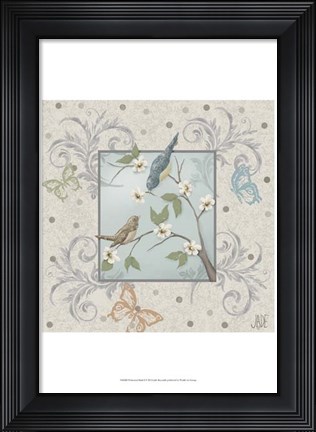 Framed Whimsical Birds I Print