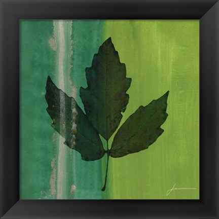 Framed Silver Leaf Tile II Print