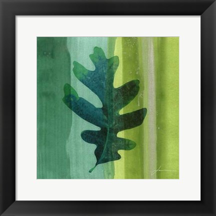 Framed Silver Leaf Tile III Print