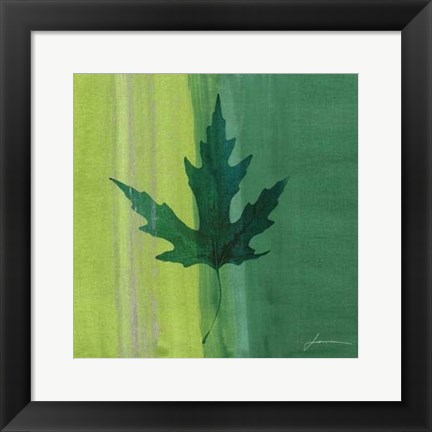 Framed Silver Leaf Tile V Print