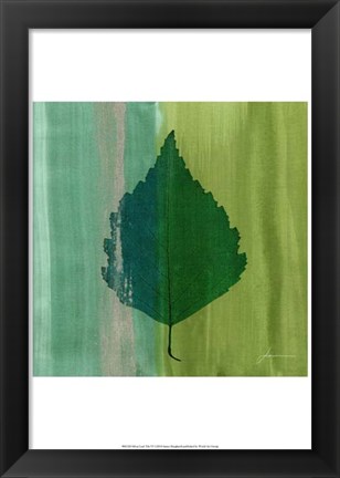 Framed Silver Leaf Tile VI Print