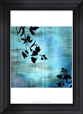 Framed Aqua Floral II Print