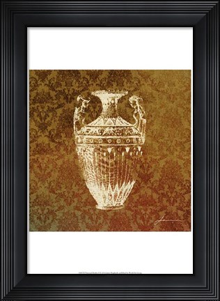 Framed Patterned Bottles II Print
