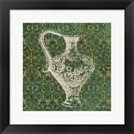 Framed Patterned Bottles III Print