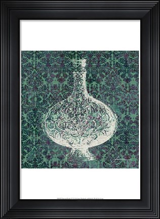 Framed Patterned Bottles IV Print