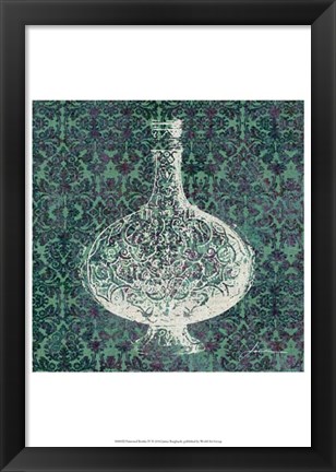 Framed Patterned Bottles IV Print